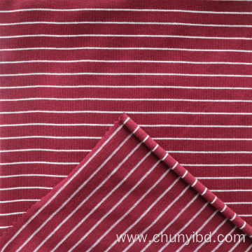 Breathable High Quality 95%Rayon 5%Spandex Stripes Pattern Single Jersey Knitted Shirt Fabric For Men Women Sportswear Fabric